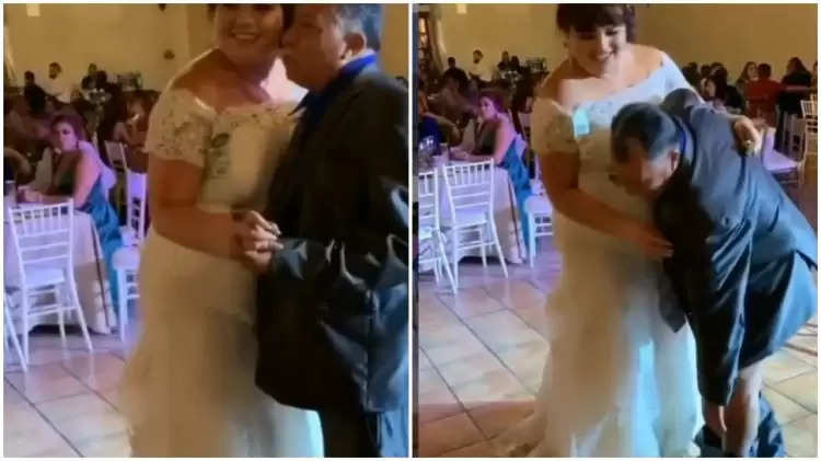 पत्नी के साथ डांस कर रहा था पति, अचानक उतरी पैंट तो उड़ गए होश
