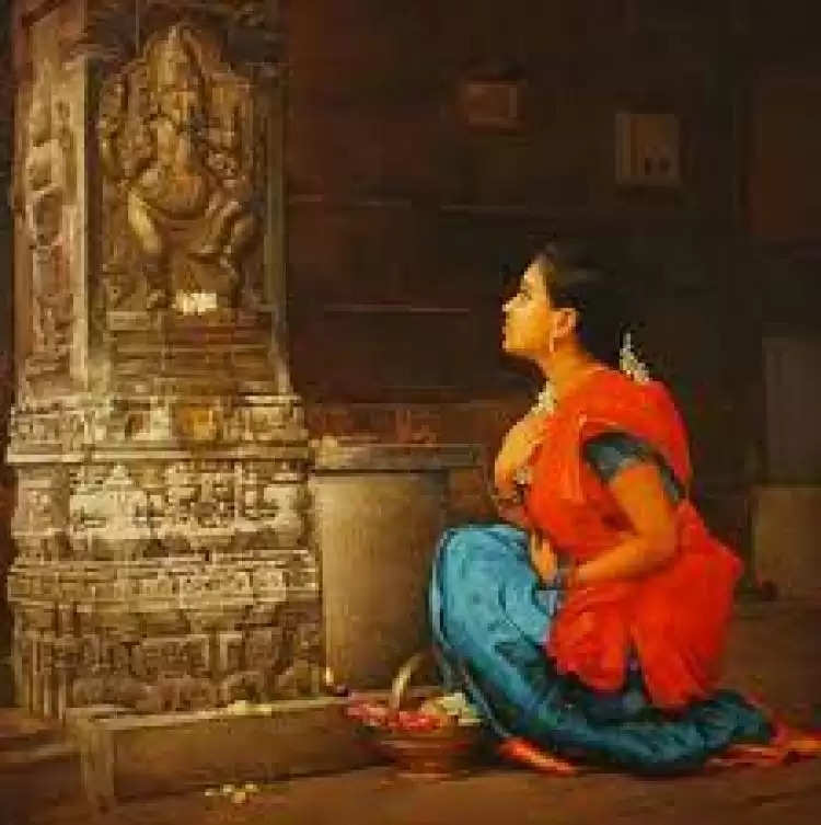देवी मां को खुश करने के लिये युवती ने मंदिर में गर्दन काटकर खून चढ़ाया