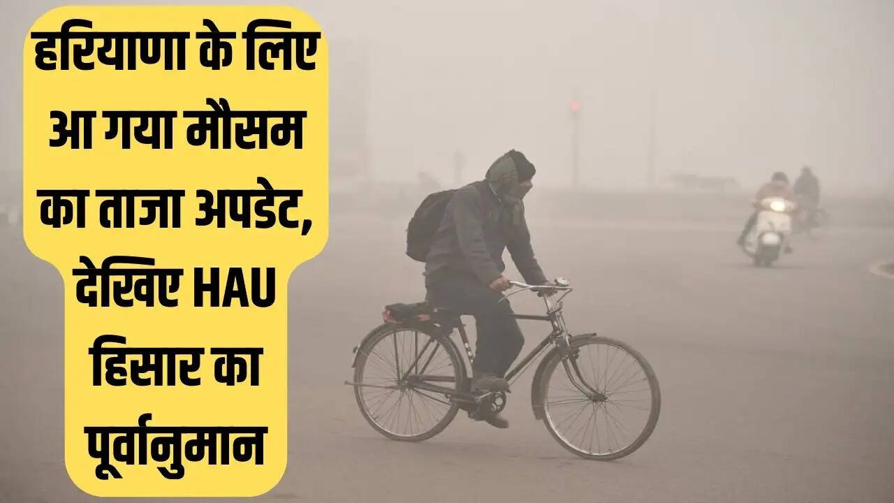 हरियाणा के लिए आ गया मौसम का ताजा अपडेट, देखिए HAU हिसार का पूर्वानुमान